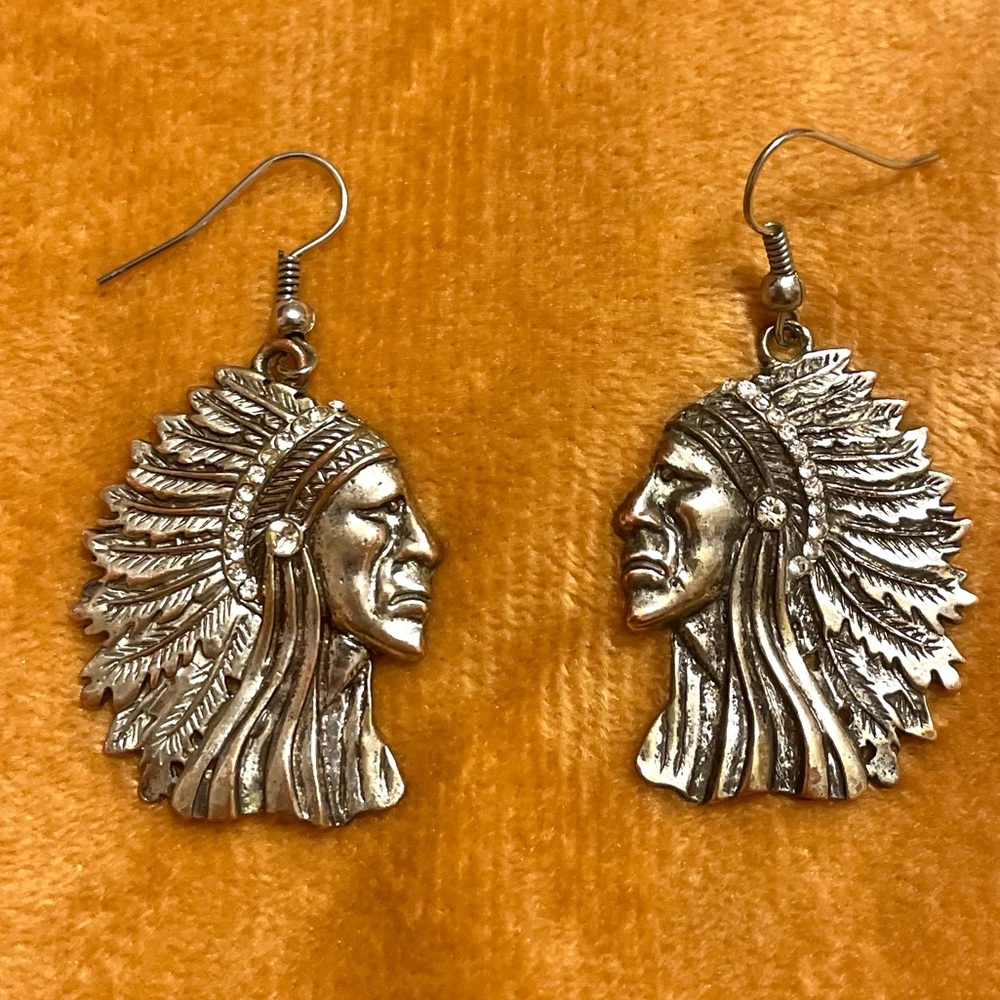 Native American Indian Chief Earrings